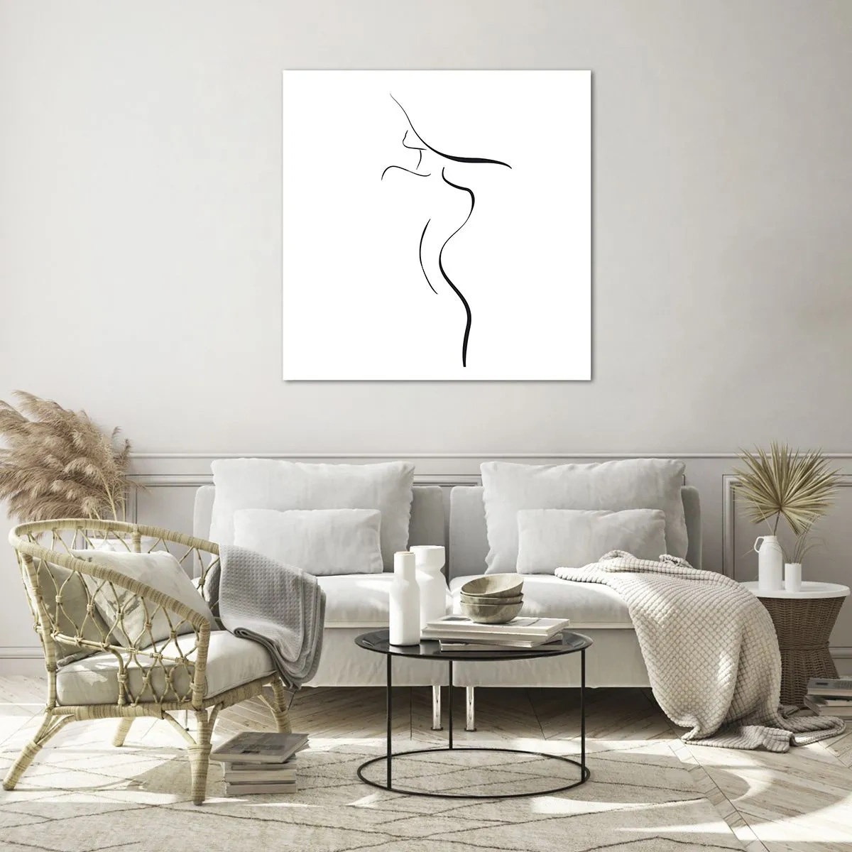 Billede på glas - Flygtig som en bølge - 70x70 cm