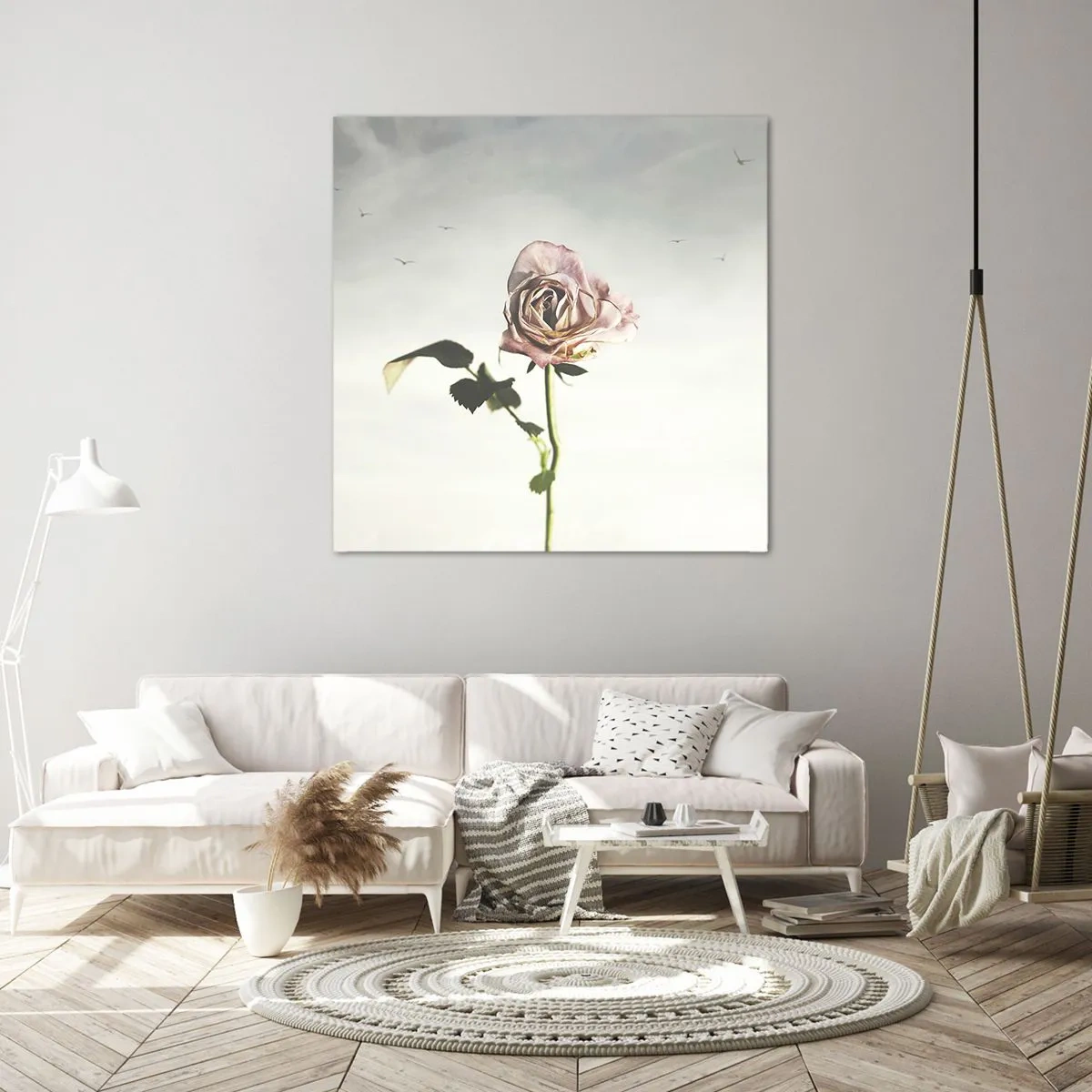Lærredstryk - Billede på lærred - Velkomst til foråret - 40x40 cm