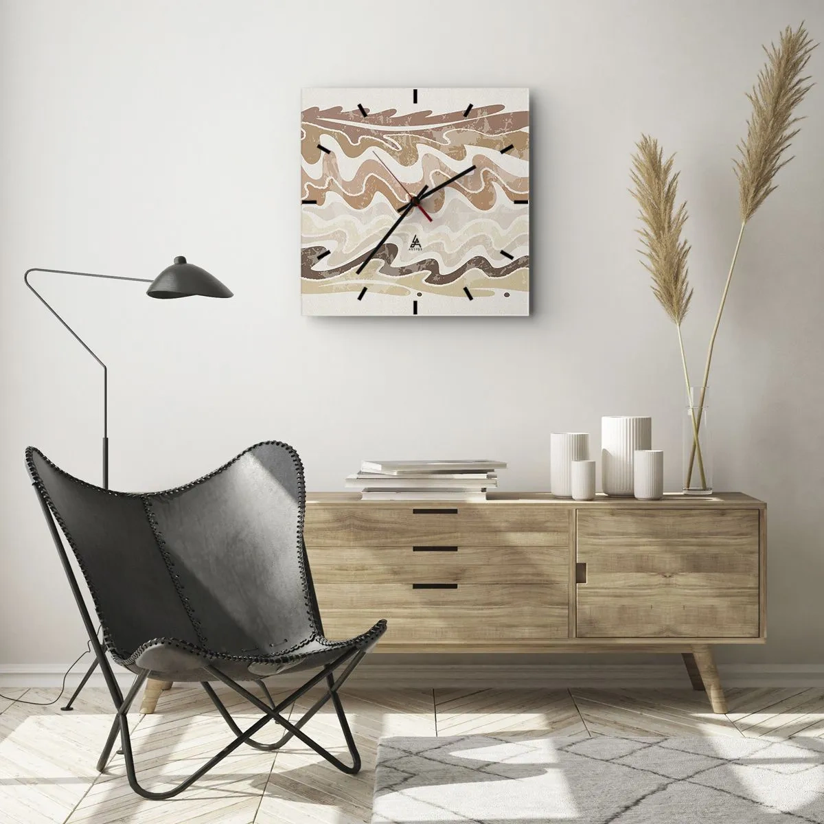 Vægur, Uret - God energi - gode følelser - 40x40 cm