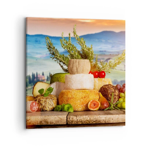 Lærredstryk - Billede på lærred - Italiensk livsglæde - 70x70 cm