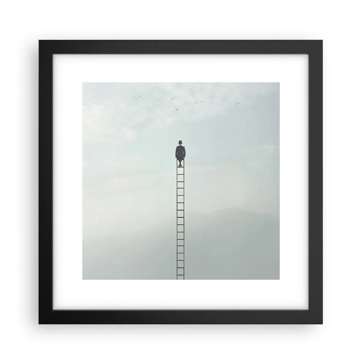 Plakat i sort ramme - Stig yderligere - 30x30 cm