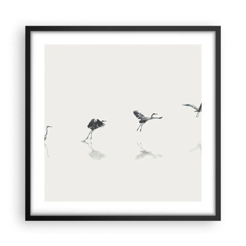 Plakat i sort ramme - Fire enkle trin - 50x50 cm