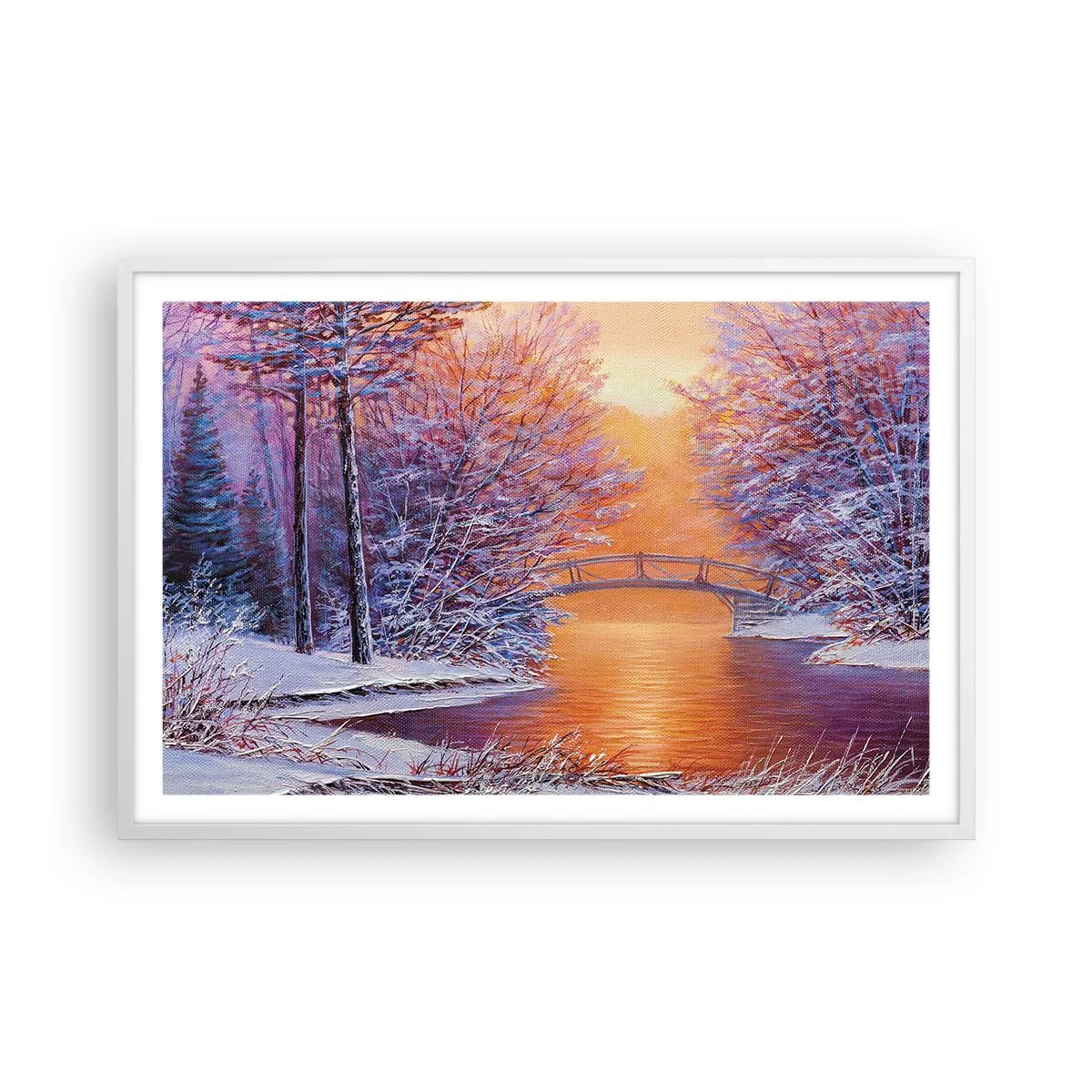 Plakat i hvid ramme - Lad os mødes her - 91x61 cm