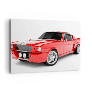 Lærredstryk - Billede på lærred - Mustang så hurtigt som vinden - 100x70 cm