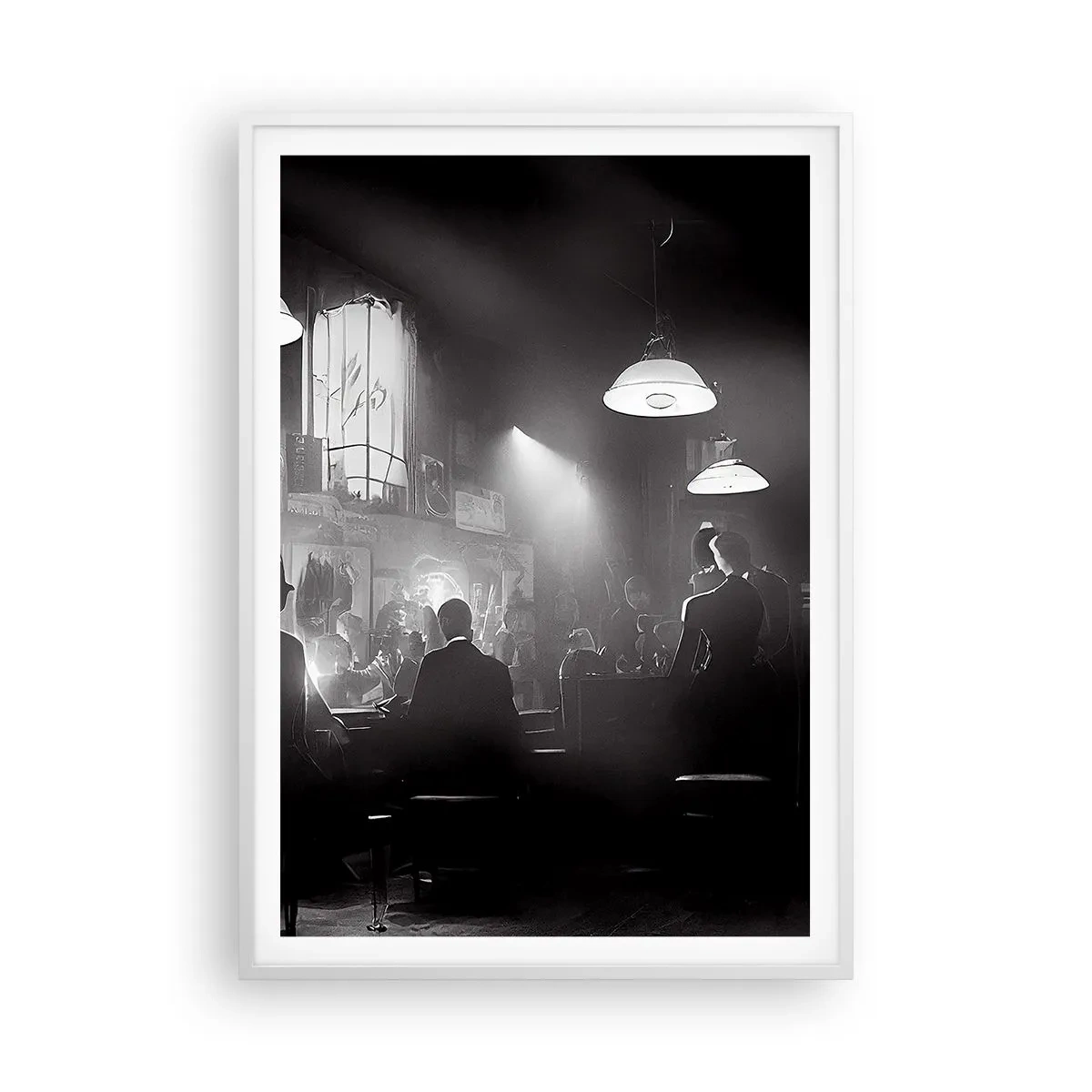 Plakat i hvid ramme - I en jazzet stemning - 70x100 cm