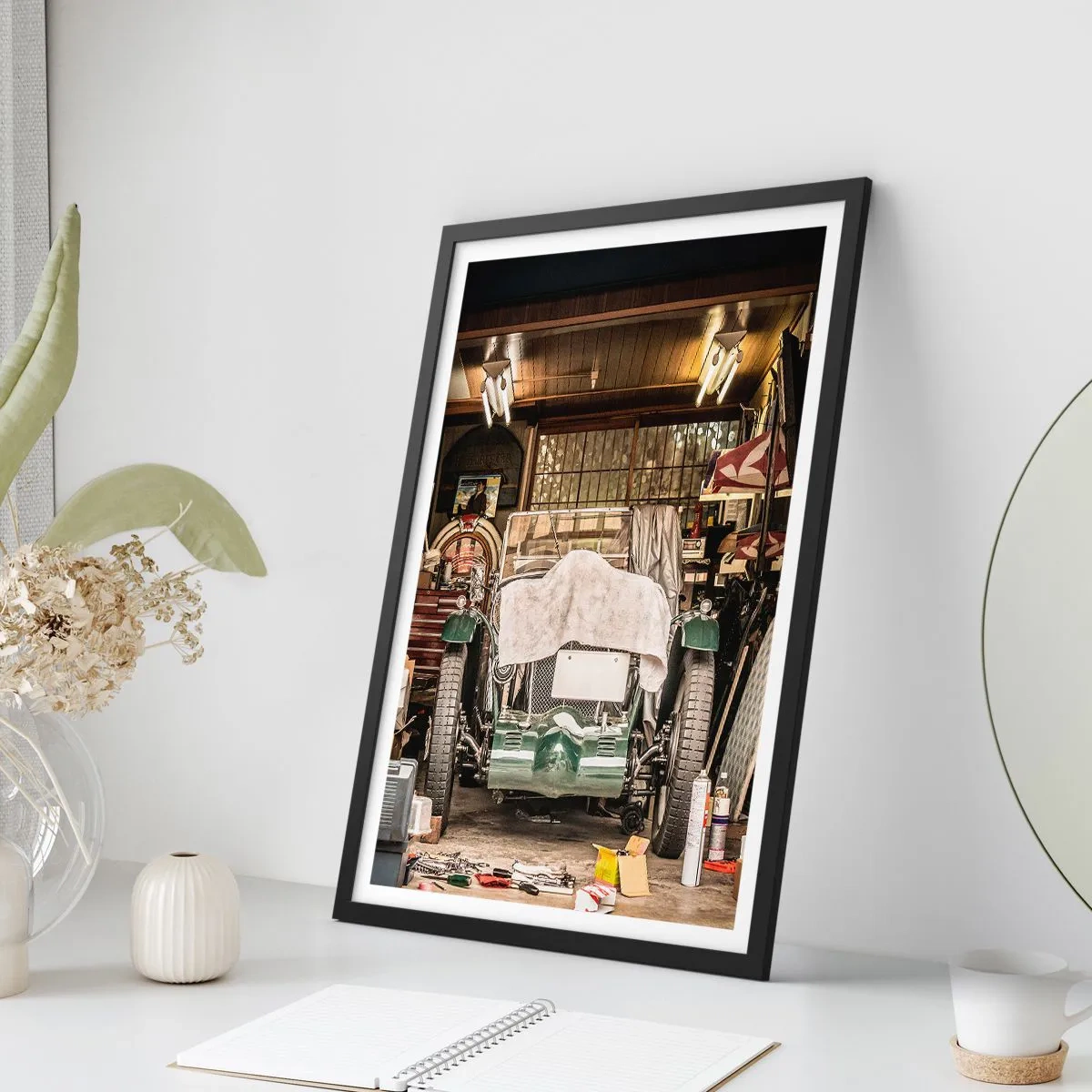 Plakat i sort ramme - Tilbage til fortiden - 70x100 cm