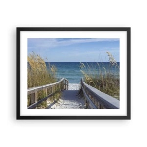 Plakat i sort ramme - I solen, i vinden - 50x40 cm