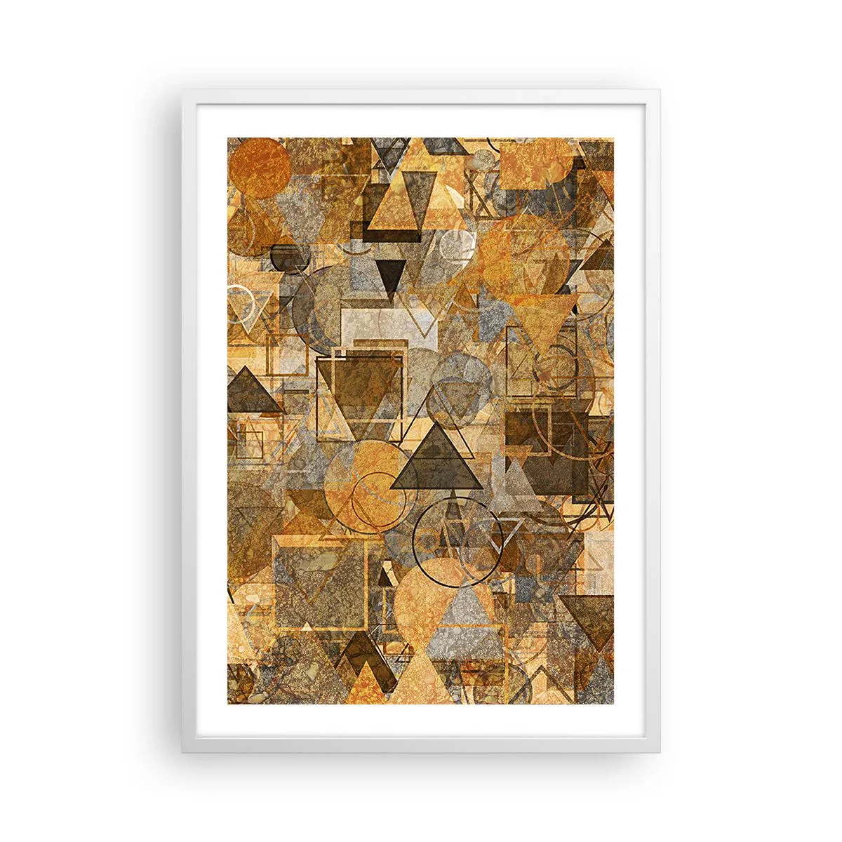 Plakat i hvid ramme - Verden i form - 50x70 cm