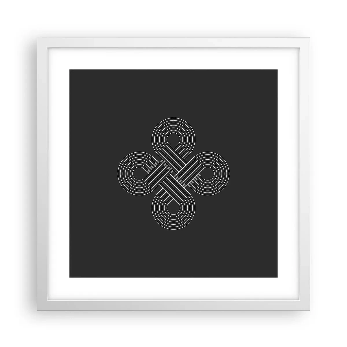 Plakat i hvid ramme - I den keltiske ånd - 40x40 cm