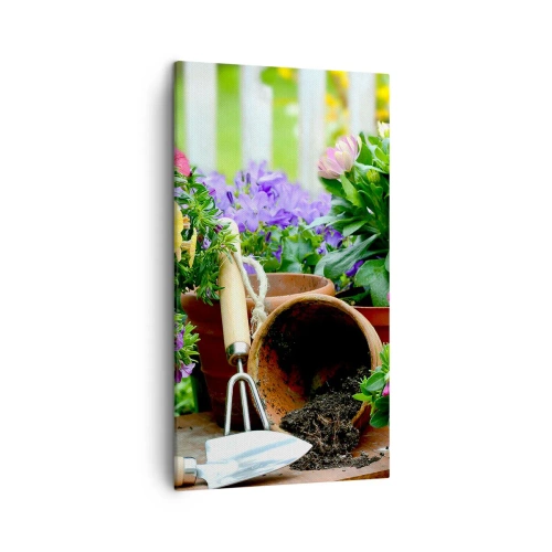 Lærredstryk - Billede på lærred - Zosias have - 45x80 cm