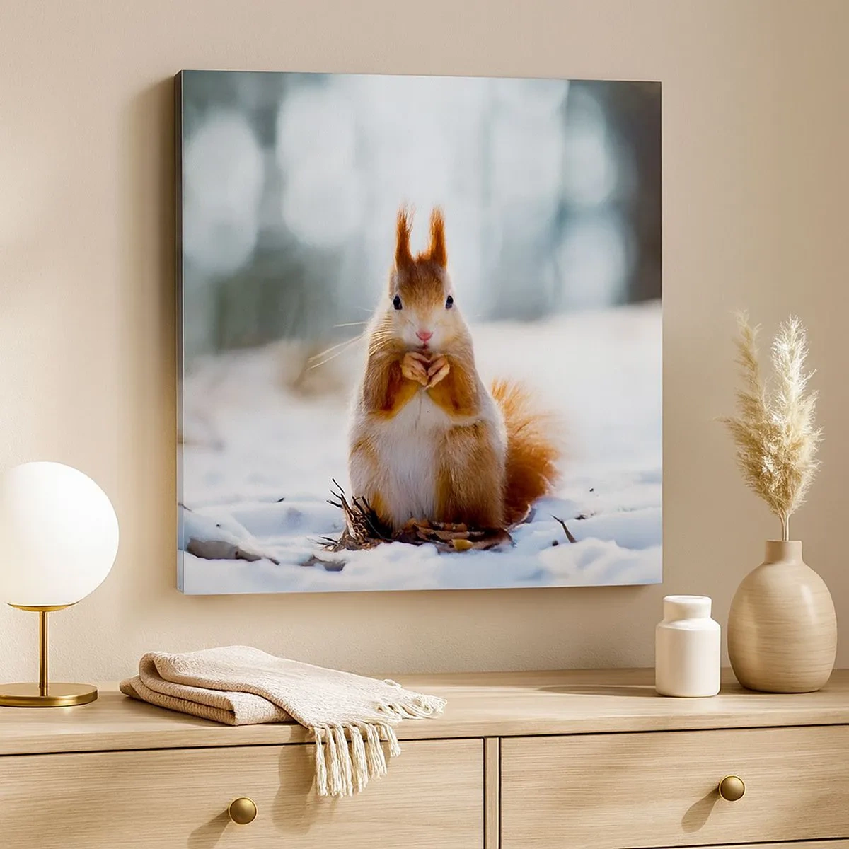 Lærredstryk - Billede på lærred - Og hvad kigger du på? - 30x30 cm