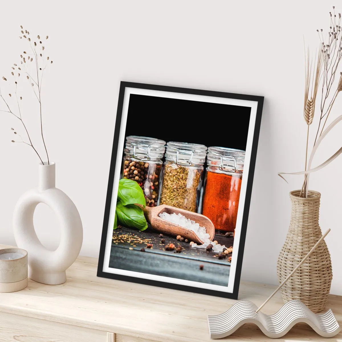 Plakat i sort ramme - For at livet kan smages - 30x40 cm