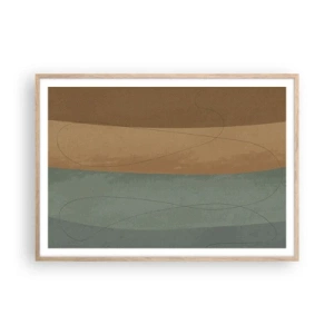 Plakat i ramme af lyst egetræ - Vandret sammensætning - 100x70 cm