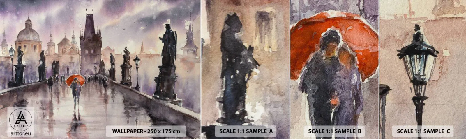 Fototapet Prøve Standard Eco - Folk forandrer sig ikke - Bro, Landskab, Klassisk - 100x30 cm