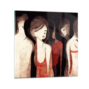 Billede på glas - Mørkets madonnaer - 70x70 cm