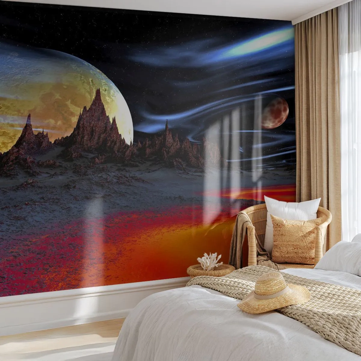 Fototapet Standard Eco - En ukendt verden - Abstraktion, Kosmos, 3D - 400x280 cm