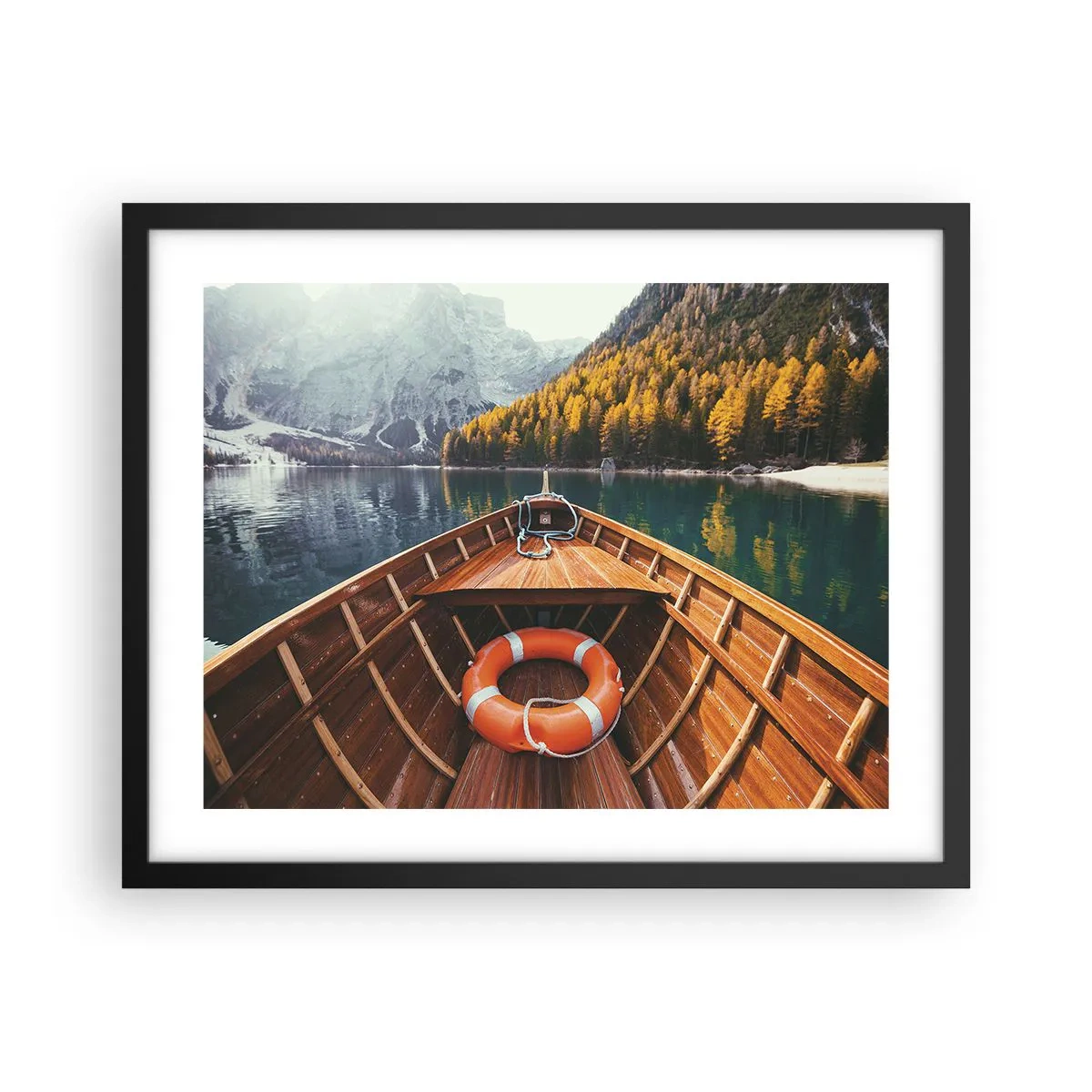 Plakat i sort ramme - Bjergtur - 50x40 cm