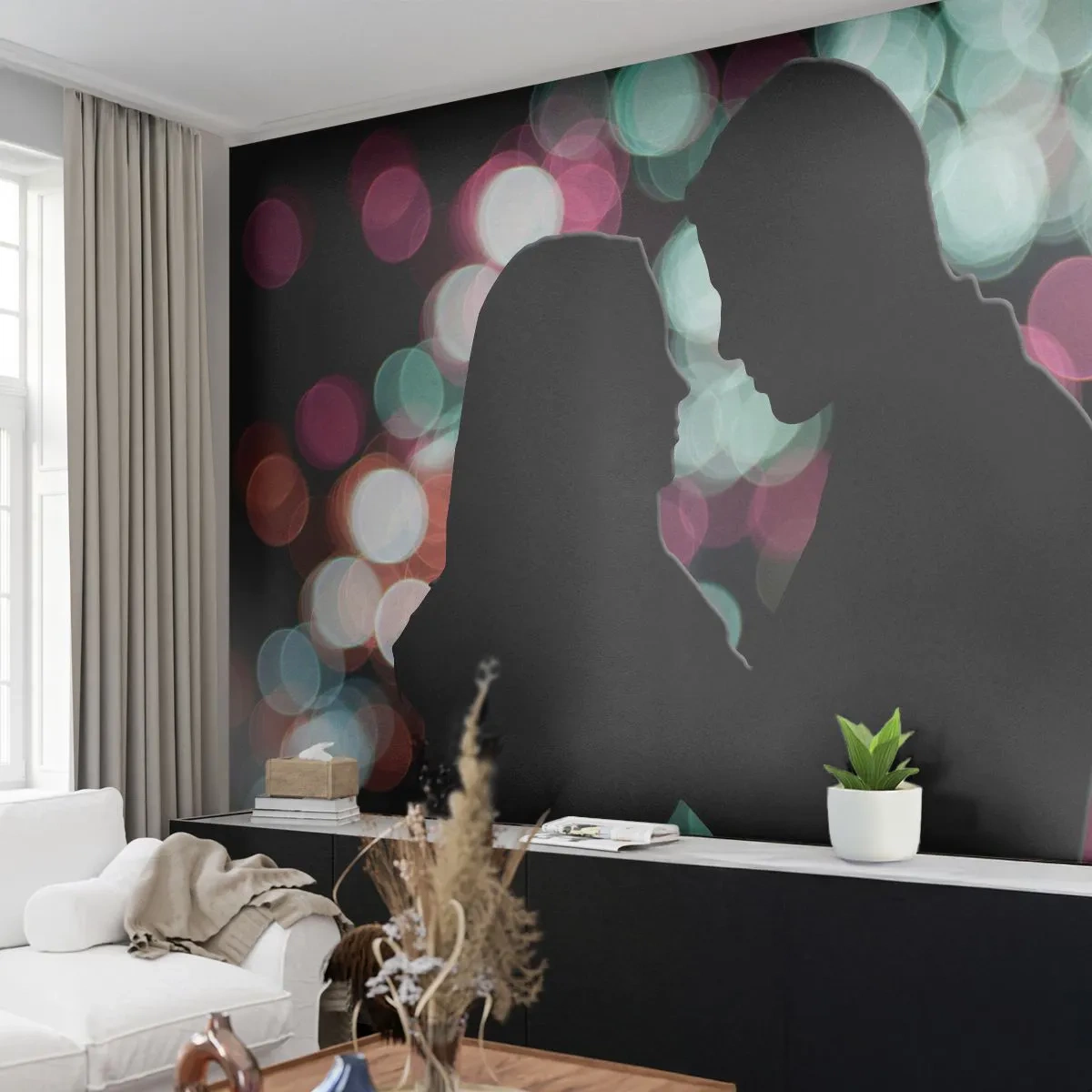 Fototapet Selvklæbende Deluxe Sticker - Ja! - Mennesker, Forelsket par, Date Night - 150x105 cm