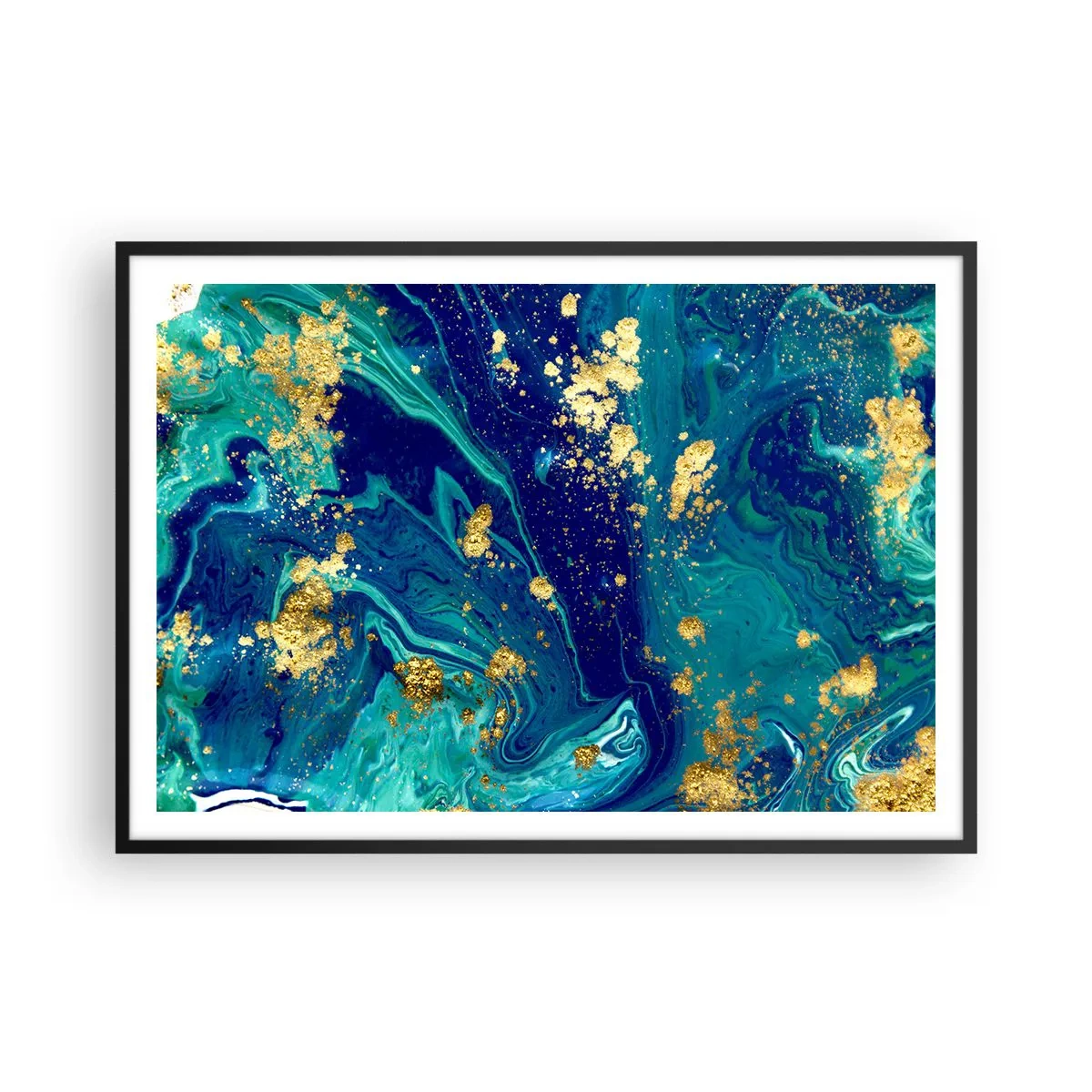 Plakat i sort ramme - Solblade - 100x70 cm