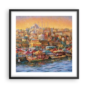 Plakat i sort ramme - En historie fra Istanbul - 50x50 cm