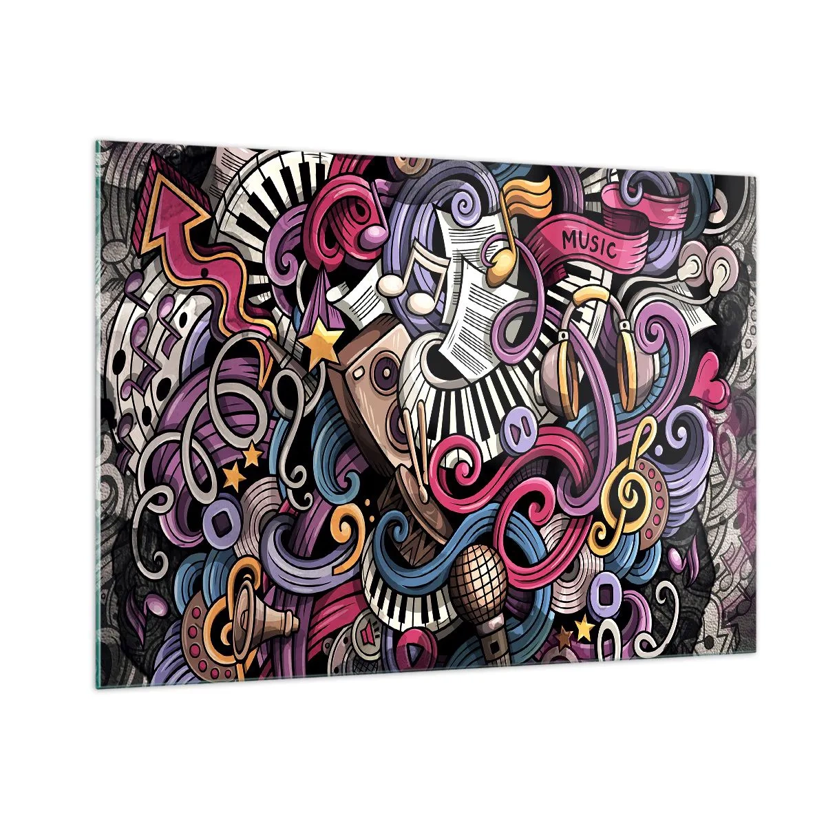 Billede på glas - Kompliceret melodi - 100x70 cm