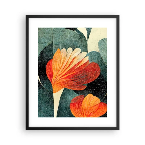 Plakat i sort ramme - Varmen fra troperne og køligheden fra det grønne - 40x50 cm