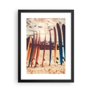 Plakat i sort ramme - Godnat, indtil i morgen - 30x40 cm