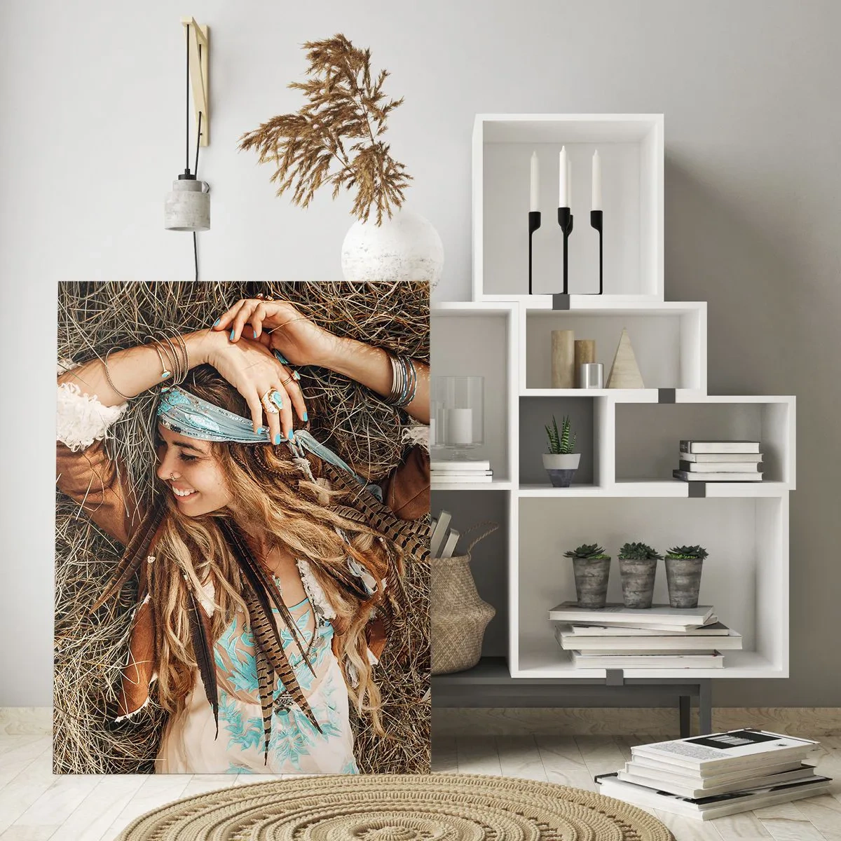 Billede på glas - På vej til kærlighedens sommer - 70x100 cm