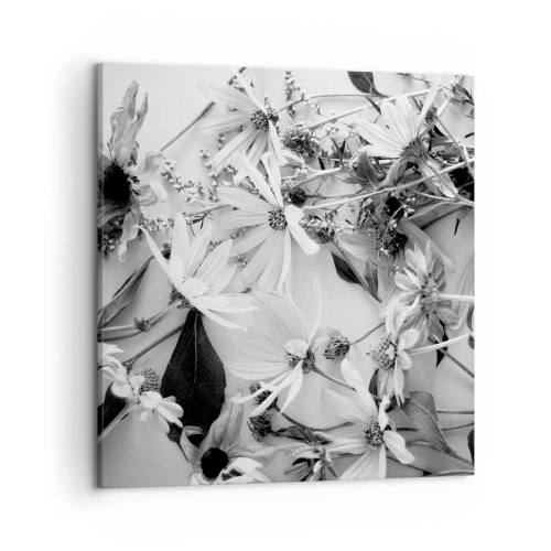 Lærredstryk - Billede på lærred - Blomster uden buket - 50x50 cm