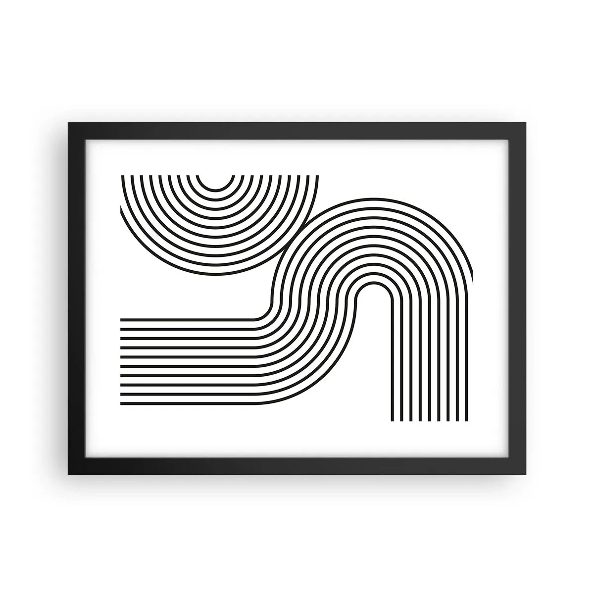 Plakat i sort ramme - På en kurve - 40x30 cm