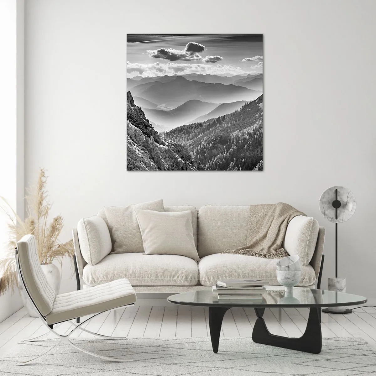 Billede på glas - Hele vejen til horisonten - 70x70 cm