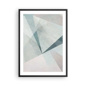 Plakat i sort ramme - Geometriske former i pastelfarver - 50x70cm - Rolig og alligevel dynamisk - Moderne vægdekoration til stue og soveværelse ARTTOR