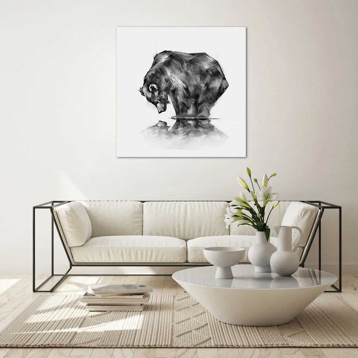 Billede på glas - Dejligt at se nogen tæt på - 70x70 cm