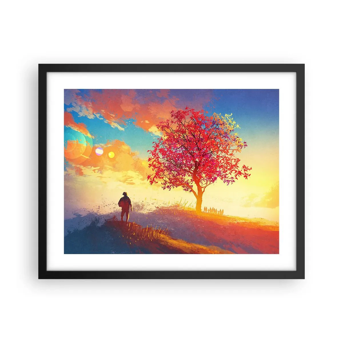 Plakat i sort ramme - Pilgrim på bestemmelsesstedet - 50x40 cm