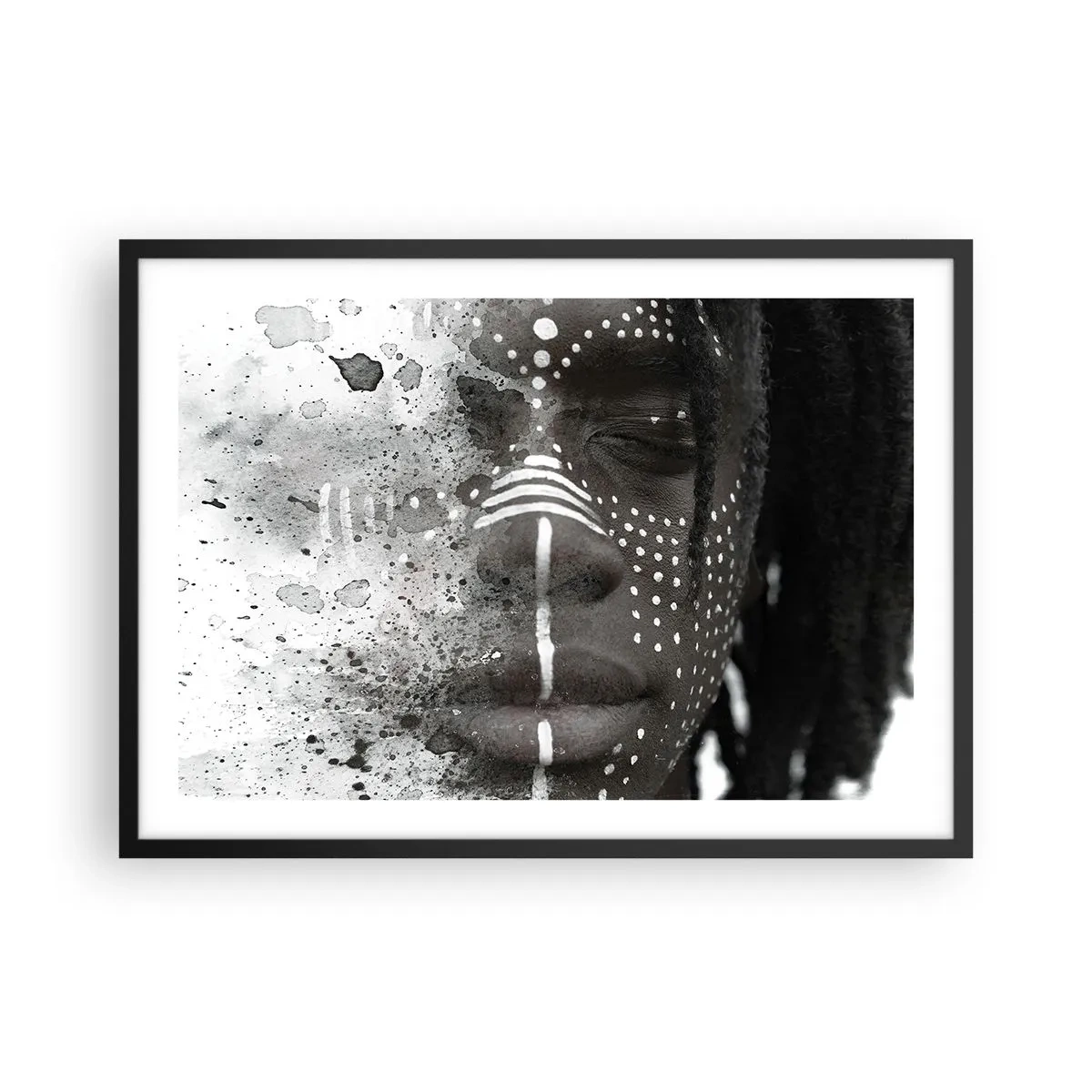 Plakat i sort ramme - Opdag den oprindelige ånd - 70x50 cm