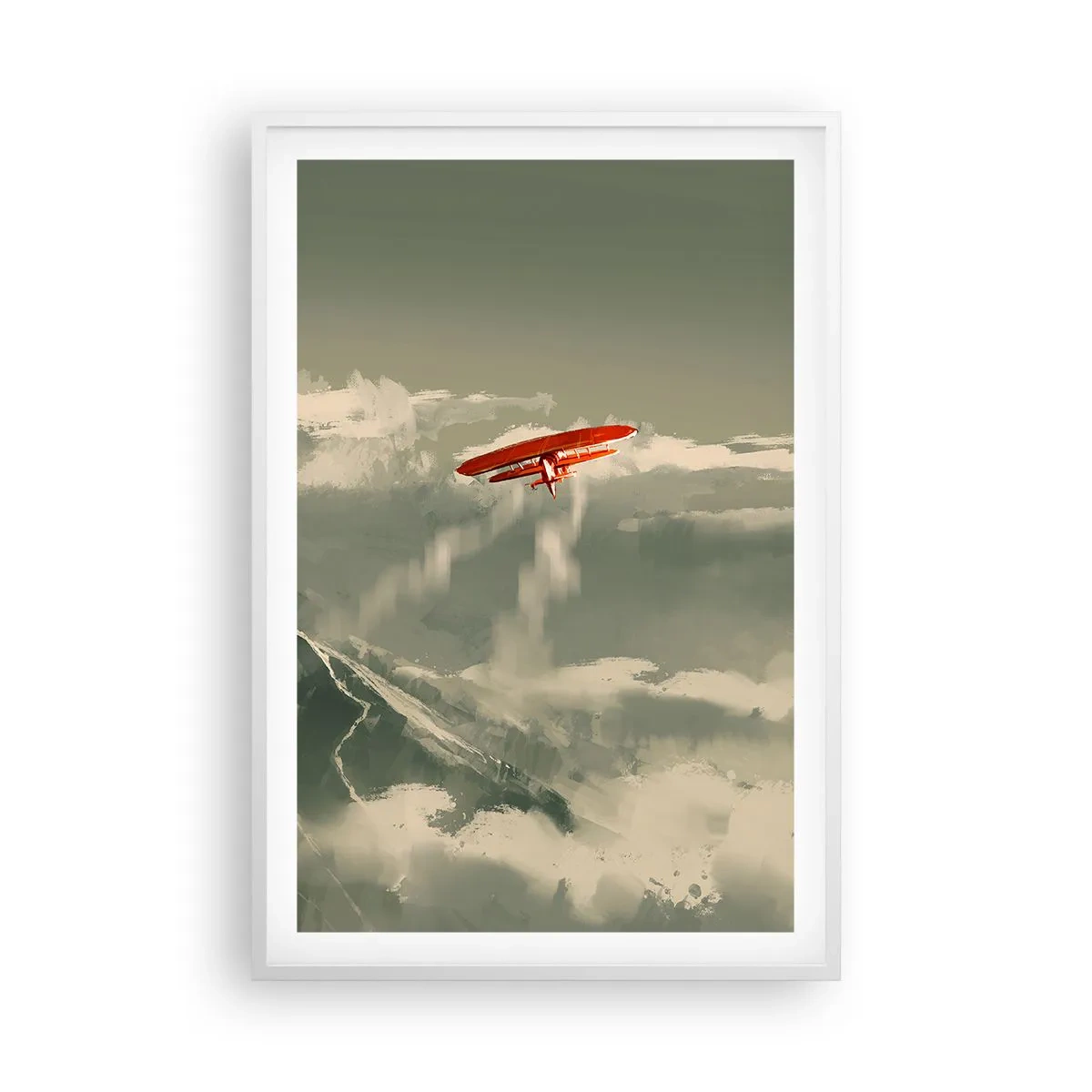 Plakat i hvid ramme - Frygtløs pioner - 61x91 cm