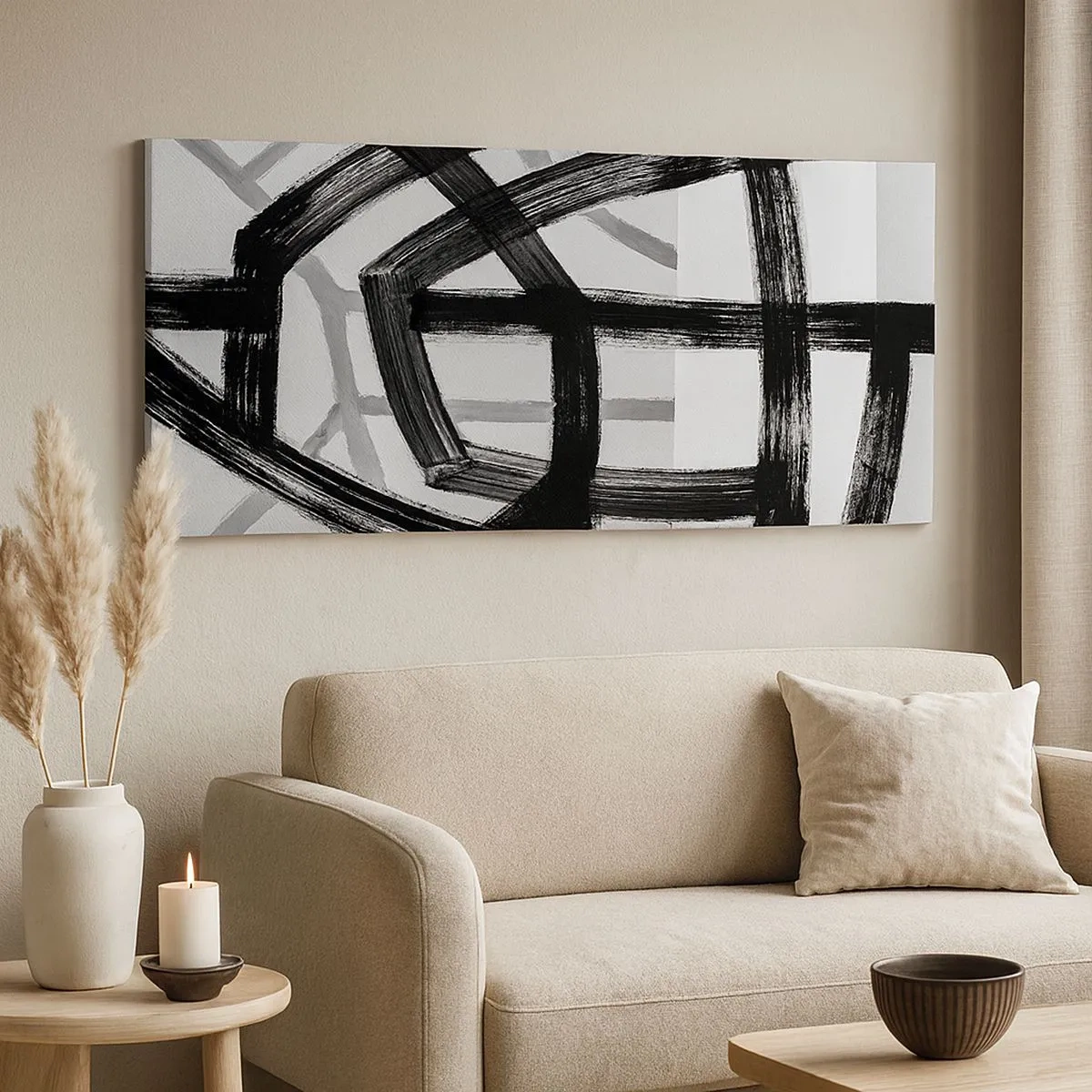 Lærredstryk - Billede på lærred - Opbygning af dybde - 100x40 cm