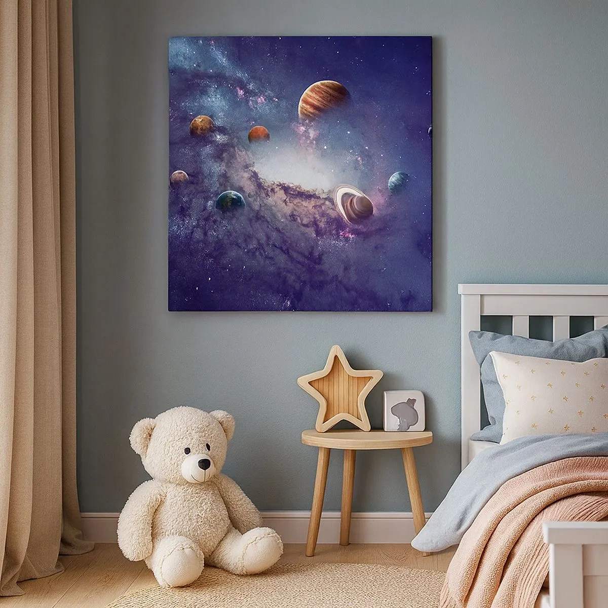 Lærredstryk - Billede på lærred - Systemet med soldans - 30x30 cm