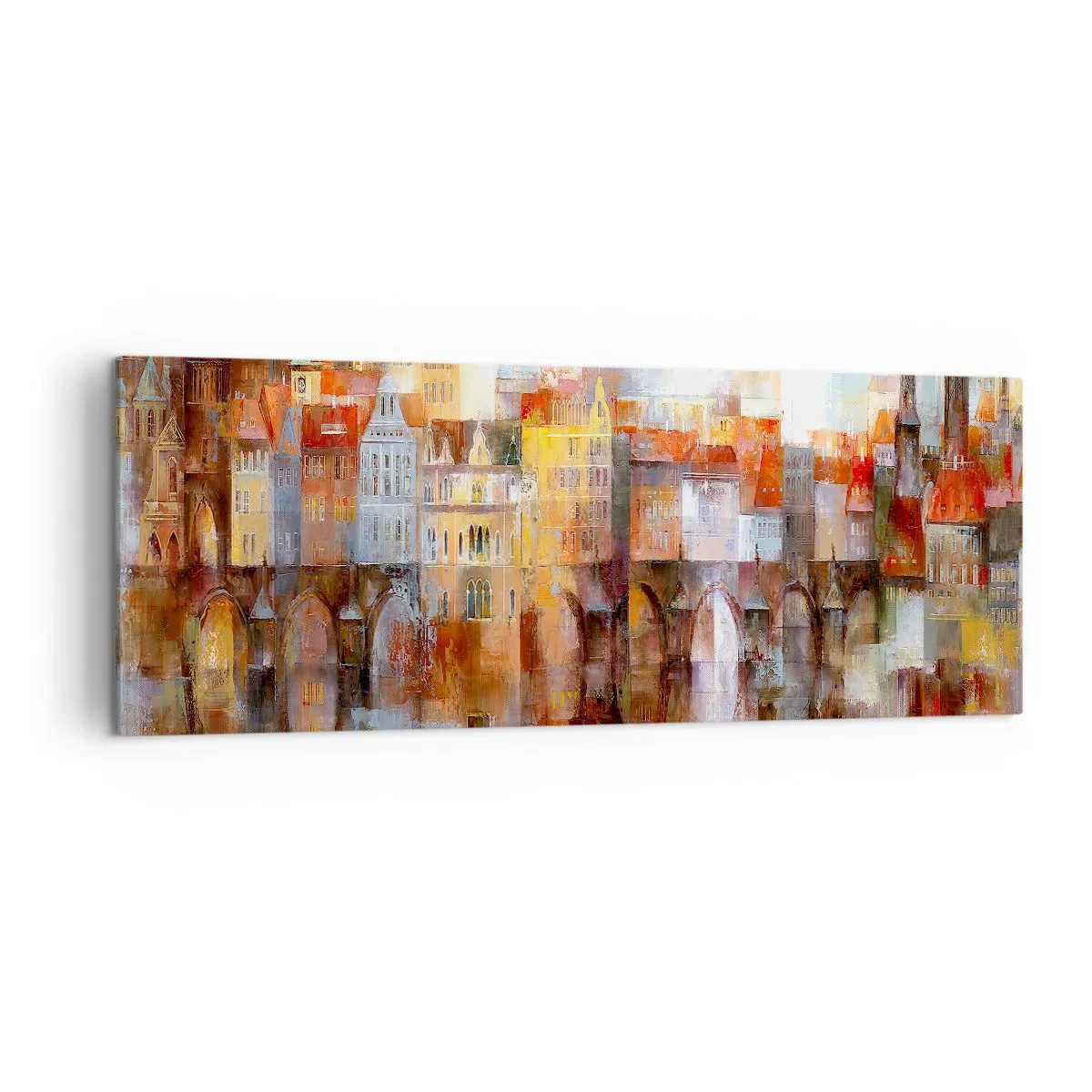 Lærredstryk - Billede på lærred - Under broen også smuk - 140x50 cm