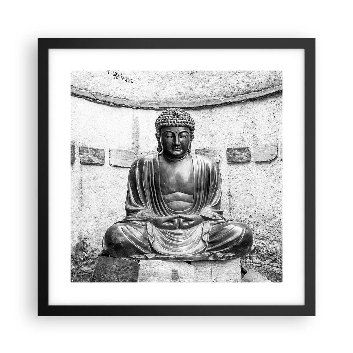 Plakat i sort ramme - Ved fredens kilde - 40x40 cm