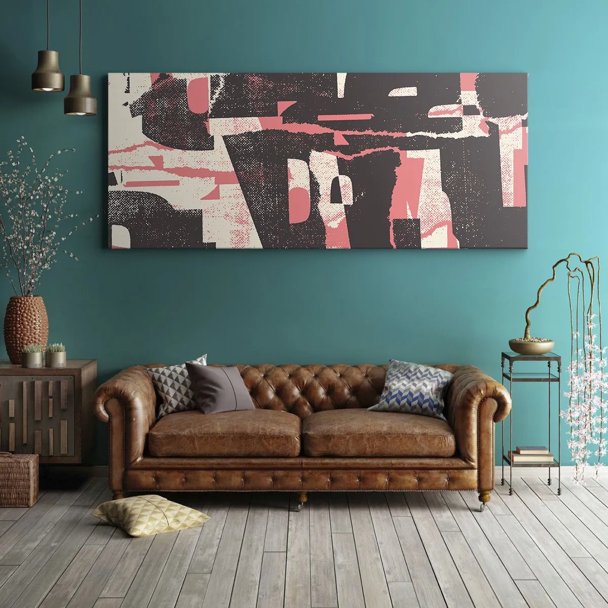 Lærredstryk - Billede på lærred - Al trængsel og travlhed - 100x40 cm