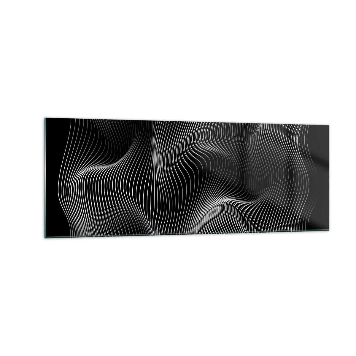 Billede på glas - Lysets dans i rummet - 140x50 cm