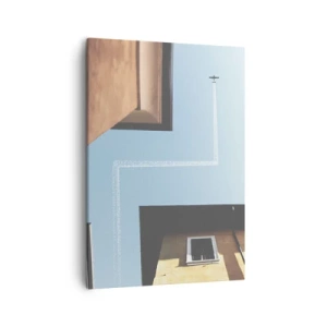 Lærredstryk - Billede på lærred - Over den urbane labyrint - 50x70 cm