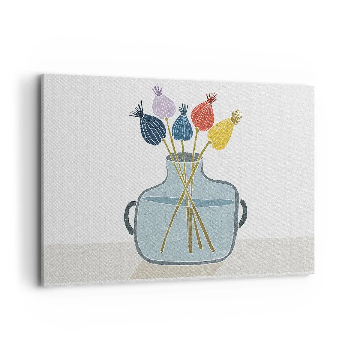 Lærredstryk - Billede på lærred - Som et valmuefrø - 100x70 cm