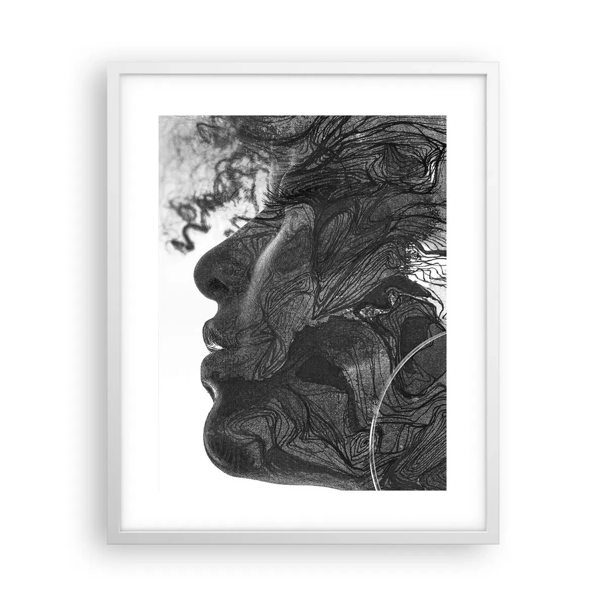 Plakat i hvid ramme - Forviklet i drømme - 40x50 cm
