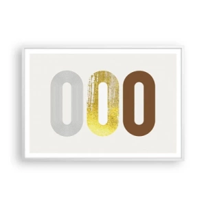 Plakat i hvid ramme - Åhhh! - 100x70 cm