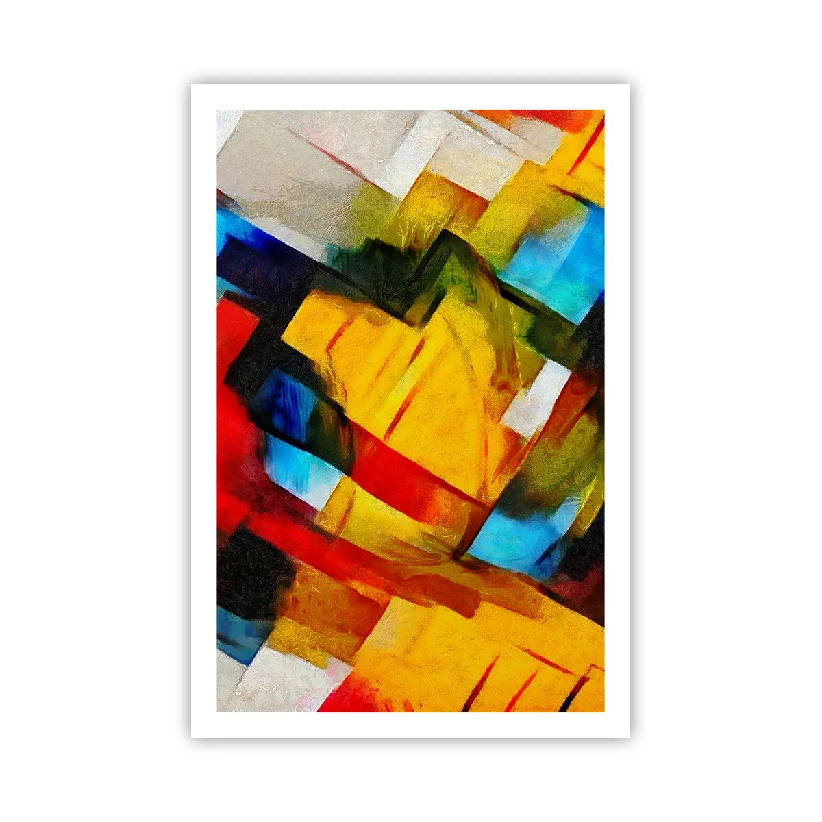 Plakat - Flerfarvet lagdeling - 61x91 cm