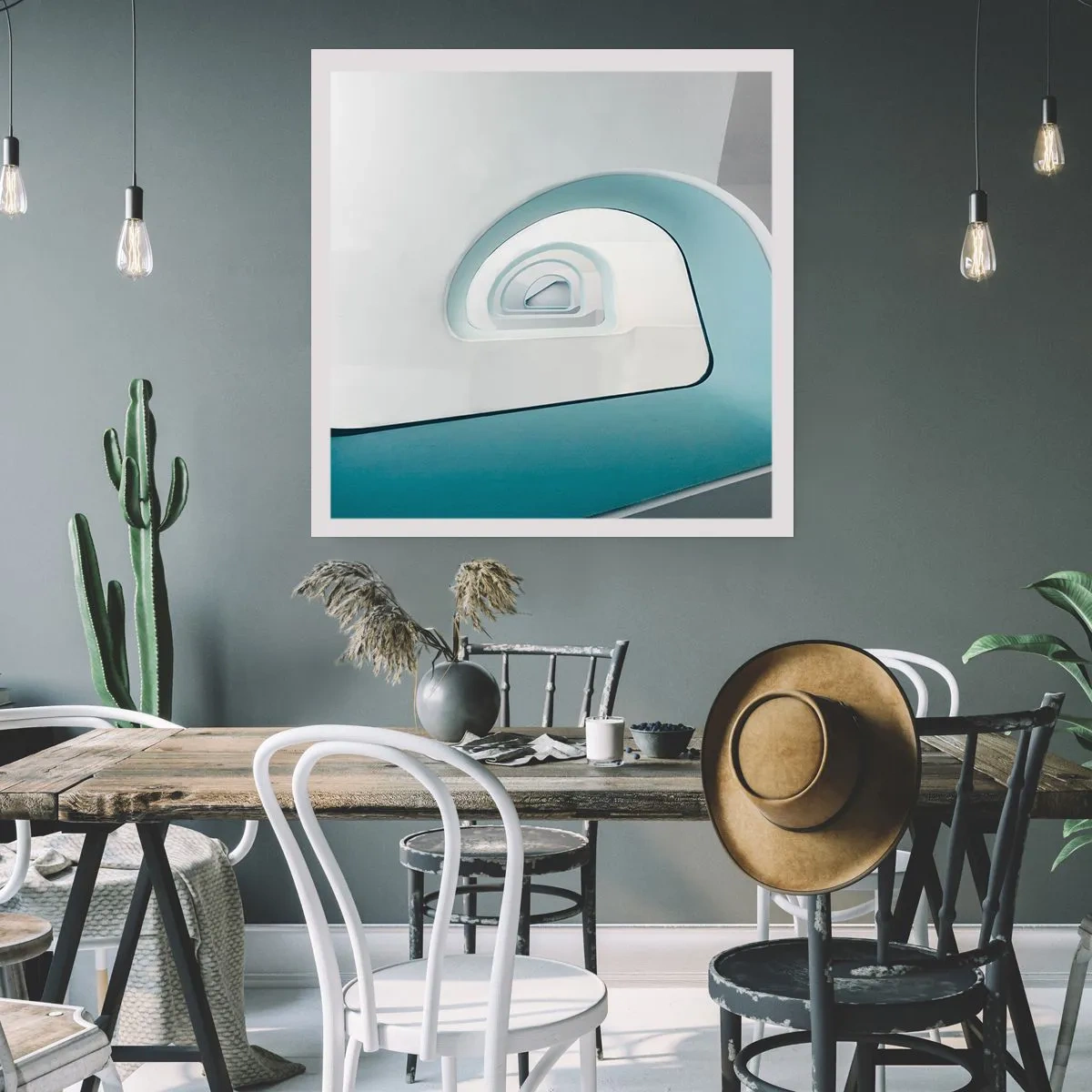 Plakat - Til bunden af det blå - 50x50 cm