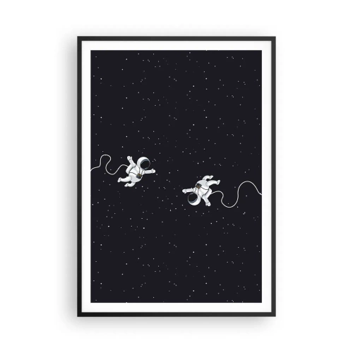 Plakat i sort ramme - Rummet vikler sig sammen - 70x100 cm