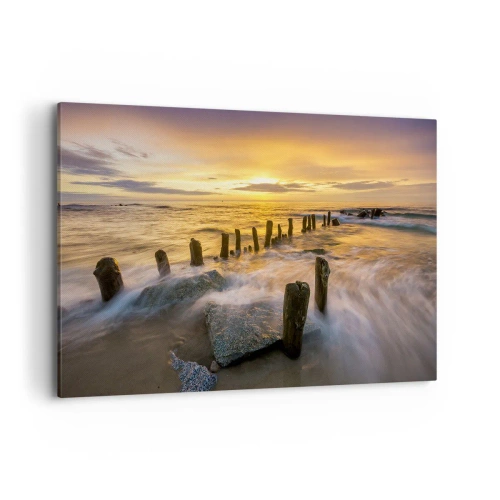 Lærredstryk - Billede på lærred - Østersøens rå skønhed - 100x70 cm